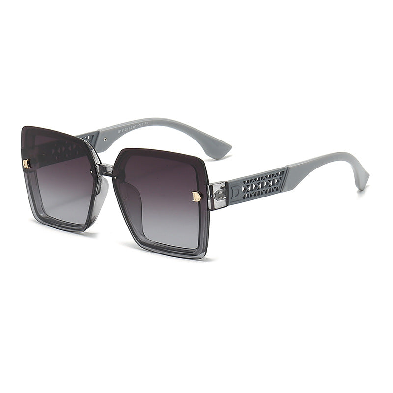 Damen modische quadratische Sonnenbrille mit robustem Rahmen und UV-Schutz Karnz
