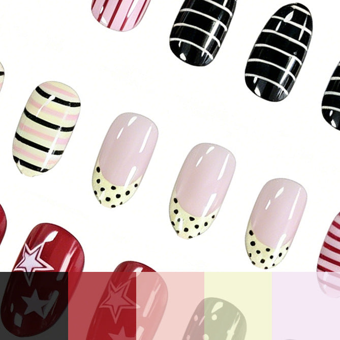 Künstlerische Multi-Muster Nagelkunst Karnz