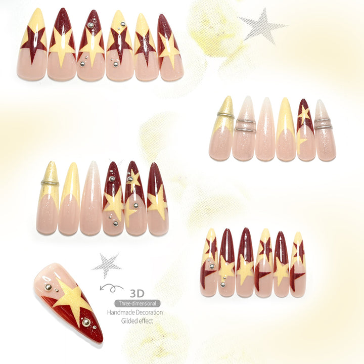 Künstlerisches Press-On-Nagelset