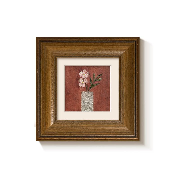Gerahmtes florales Kunstwerk