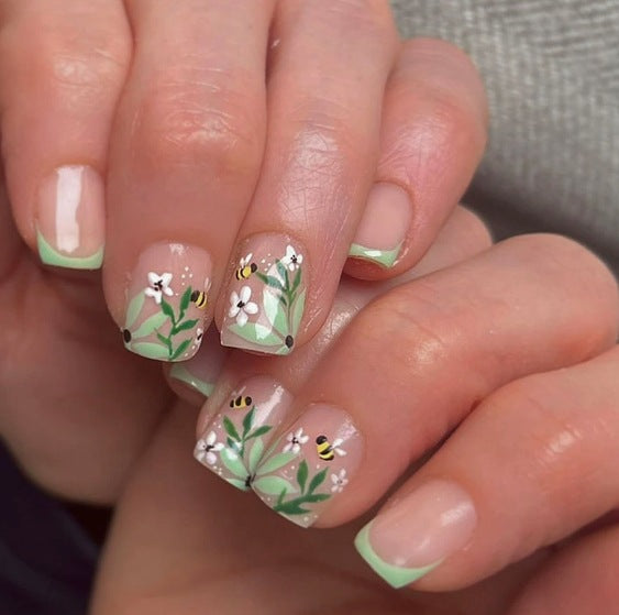 Blumenmuster Acryl-Nagelkunst-Verstärkungen Karnz