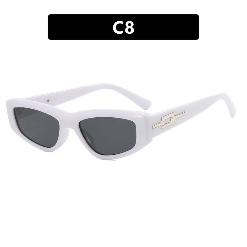 Damen modische Cat-Eye Sonnenbrille mit transparentem Rahmen und kühlen Gläsern Karnz