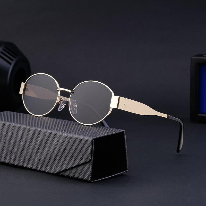 Damen modische Sonnenbrille im eleganten ovalen Design Karnz