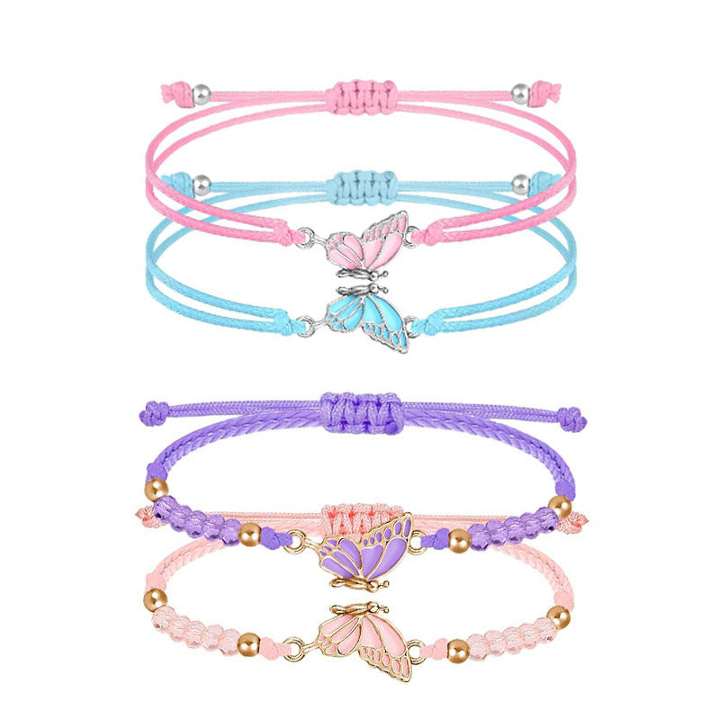 Butterfly Charm Halskette und Armband Set Karnz