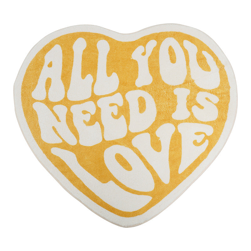 Herzförmiger Kunst-Teppich