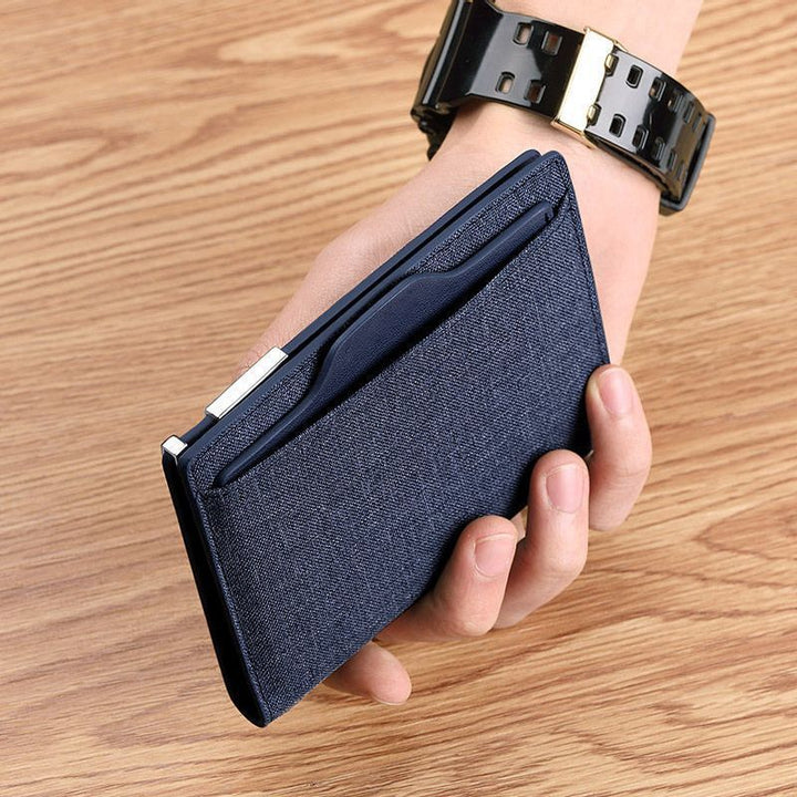Slim Fabric RFID-blockierender Kartenhalter Karnz