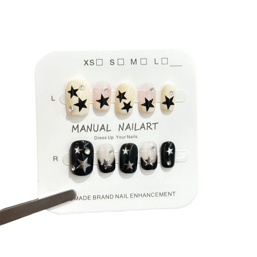 Dekorative mit Sternen verziertes Press-On Nagelset