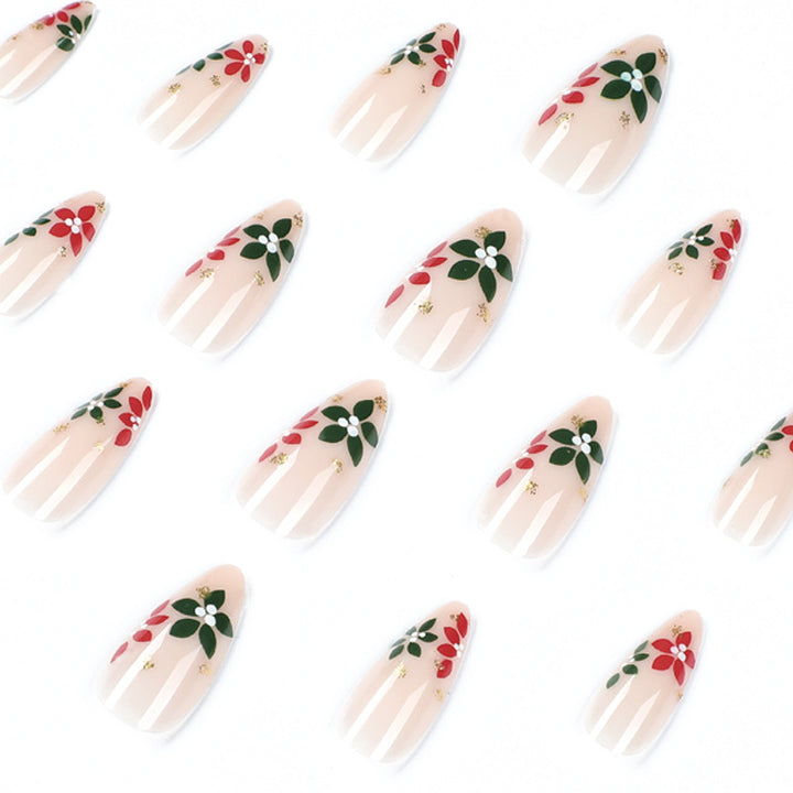 Kunstvolle Nagelkunst mit Blumenakzenten Karnz