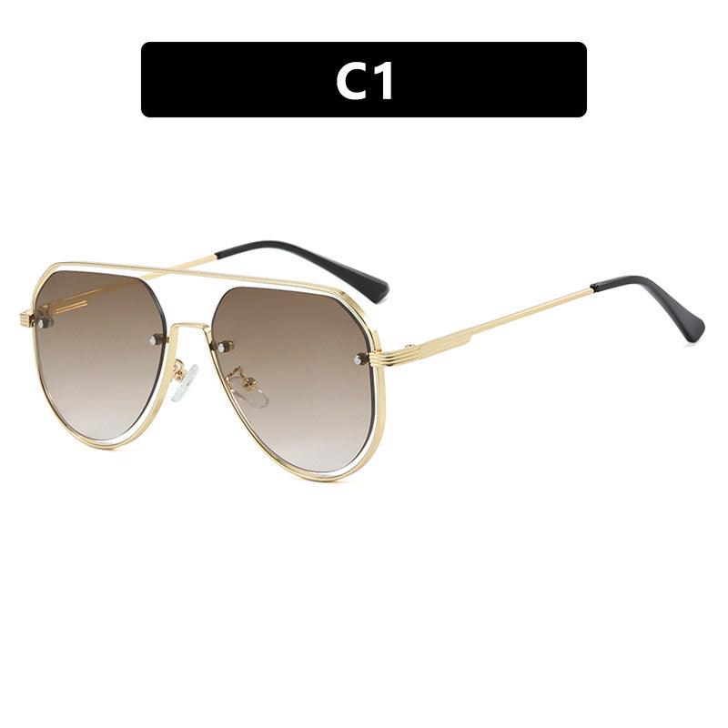Damen stylische Piloten-Sonnenbrille mit innovativem Design und UV-Schutz Karnz