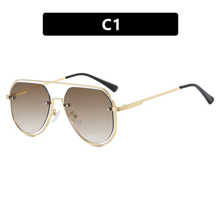 Damen stylische Piloten-Sonnenbrille mit innovativem Design und UV-Schutz Karnz
