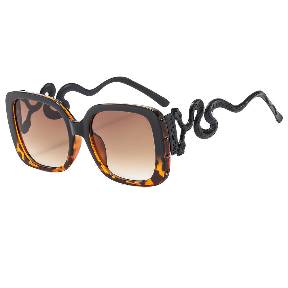 Damen extravagante Designer-Sonnenbrille mit luxuriösem Schlangenrahmen Karnz