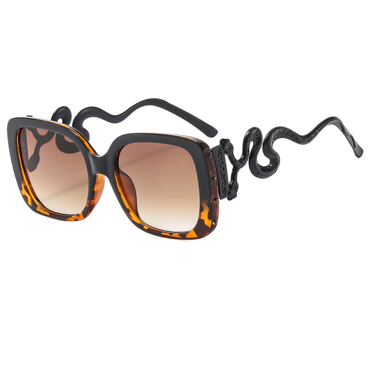Damen extravagante Designer-Sonnenbrille mit luxuriösem Schlangenrahmen Karnz
