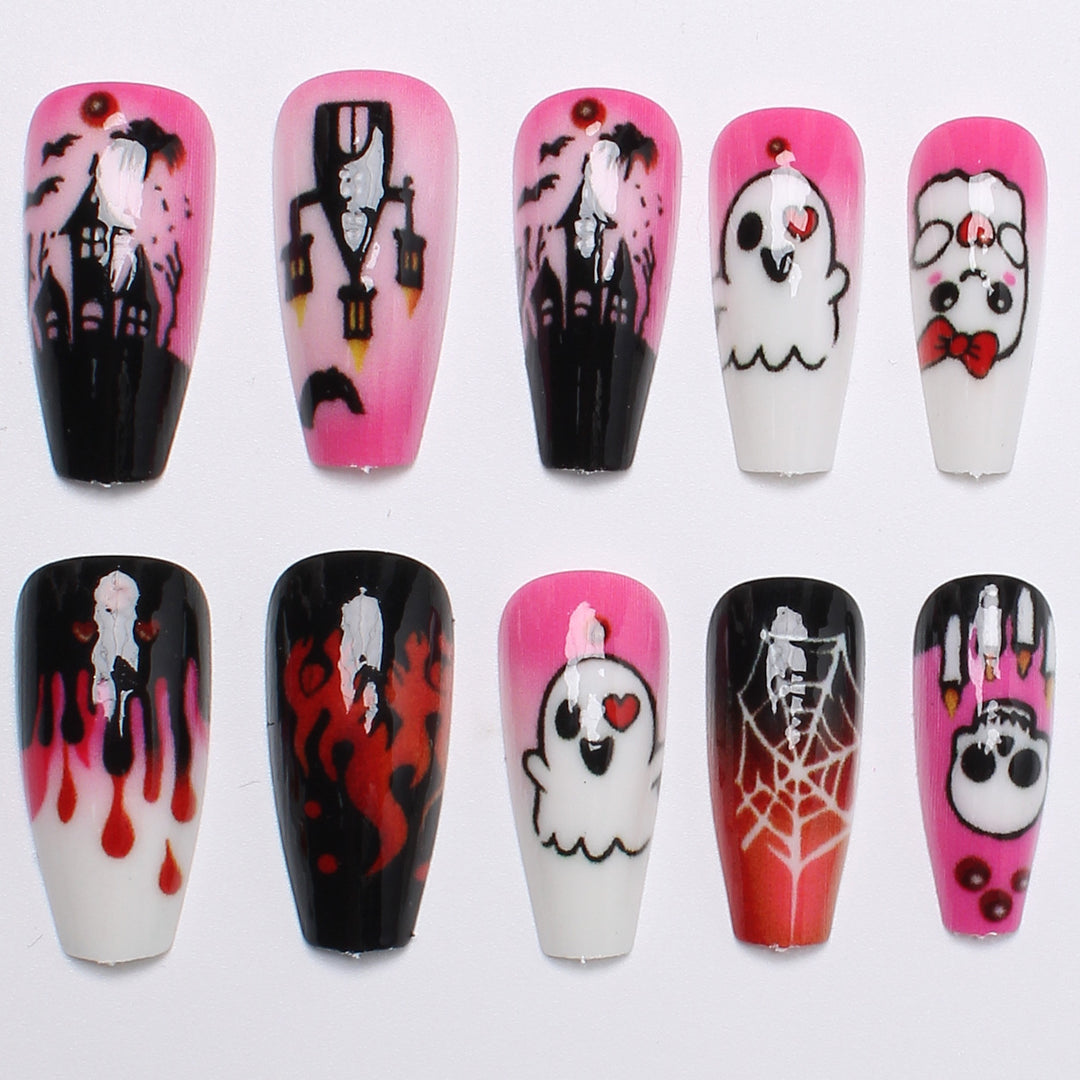 Kreatives Halloween Kunstnagel-Set Karnz