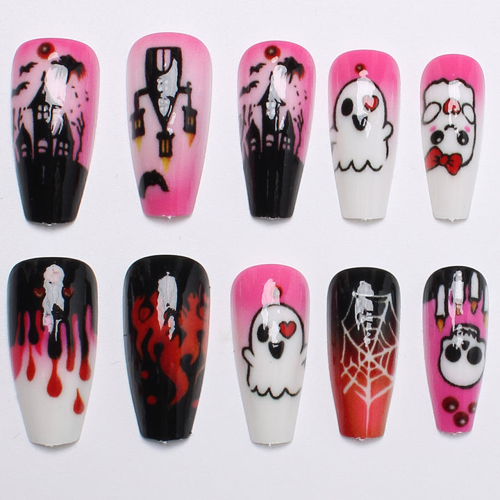 Kreatives Halloween Kunstnagel-Set Karnz