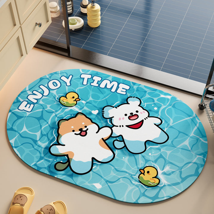 Verspielt Cartoon Pool-Themen Badmatte