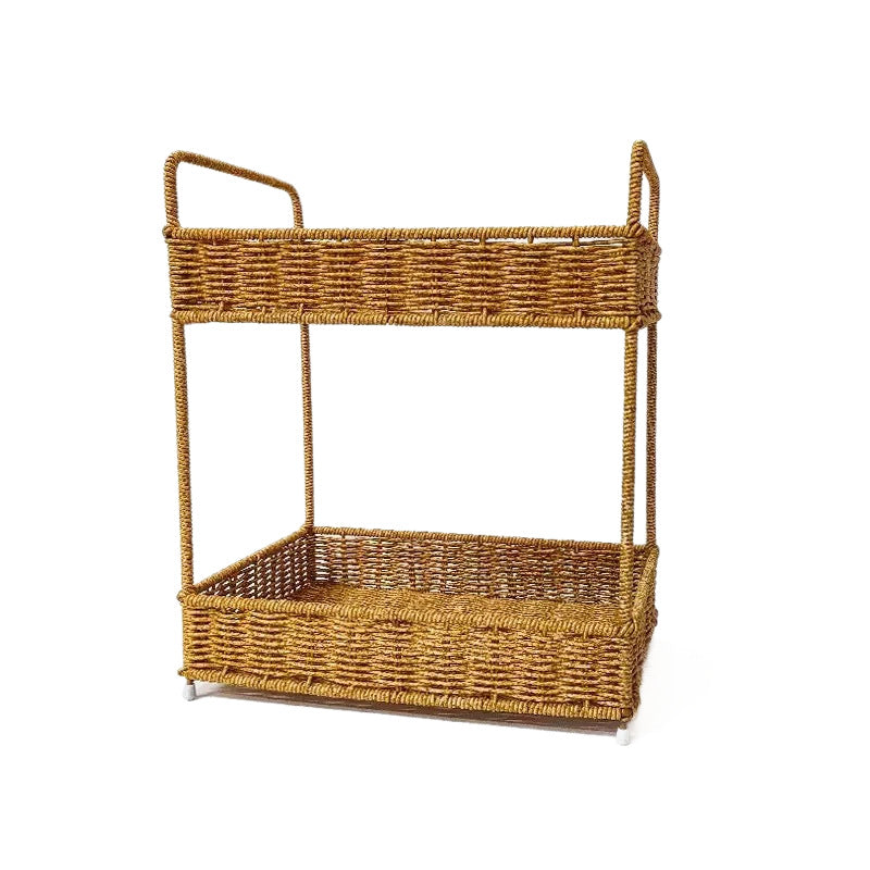 Multi-Tiered Rattan Aufbewahrungsständer Karnz
