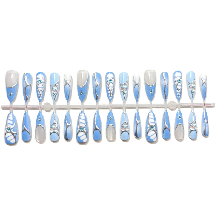 Elegantes Press-On Nail Art Design Set