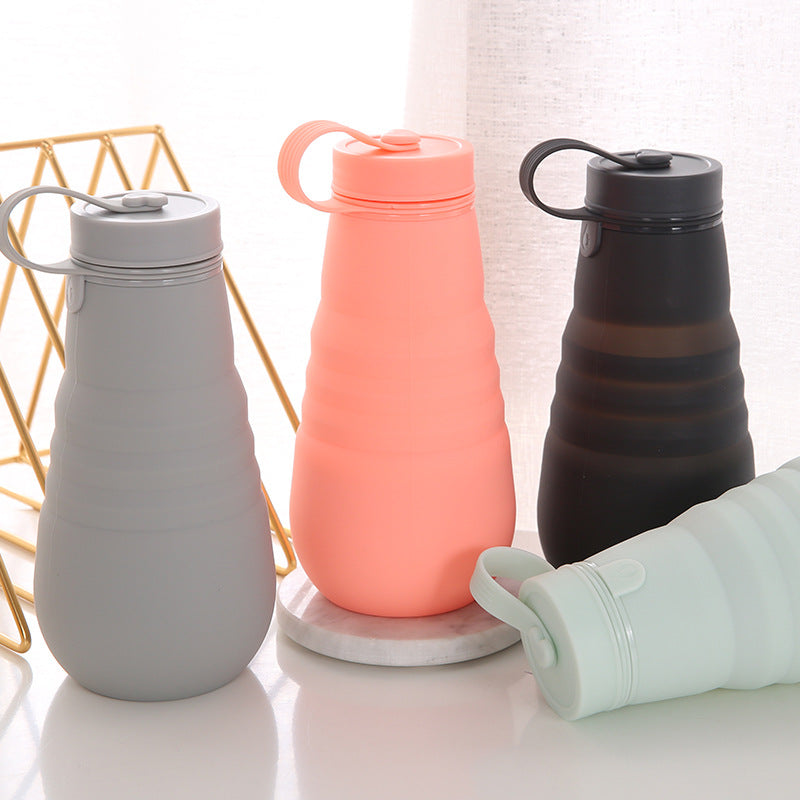 Damen Faltbare Silikon-Trinkflasche mit sicherem Verschluss Karnz