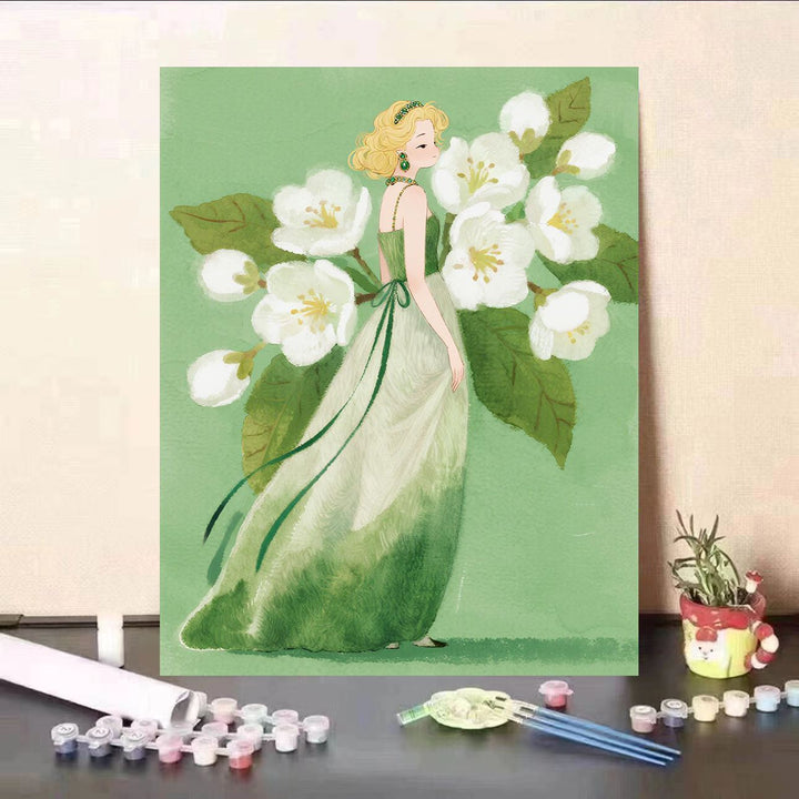 Florales DIY Ausmal-Set nach Zahlen Karnz