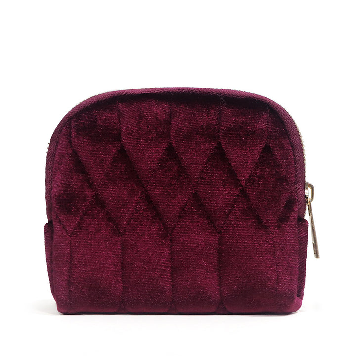 Luxuriöse gesteppte Samt-Make-up-Tasche