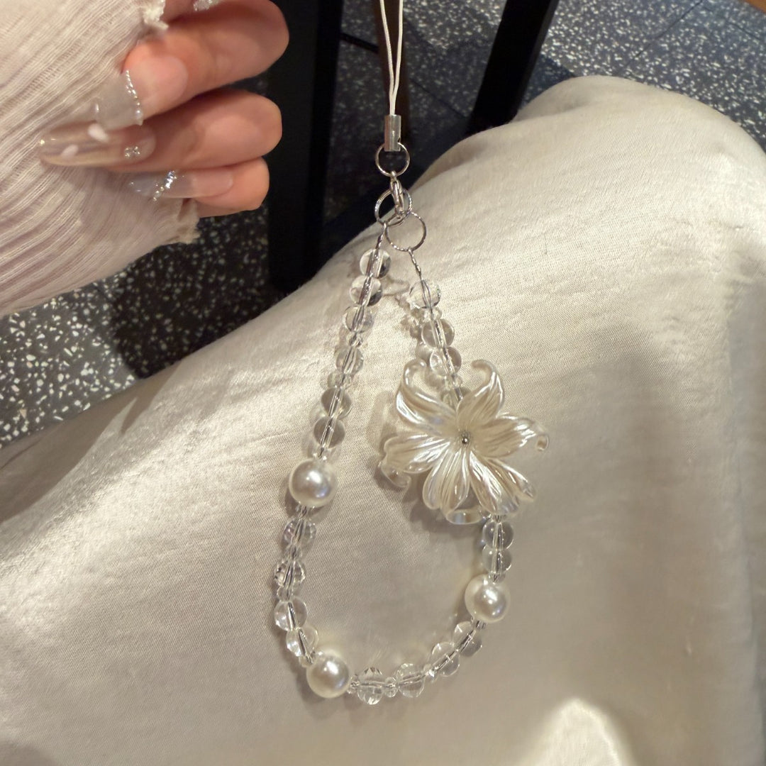 Blumen Perlen Charm Handyband Karnz