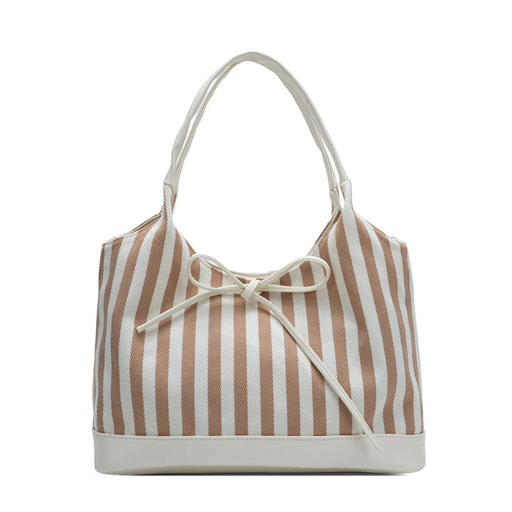 Gestreifte Freizeit-Shopper-Tasche