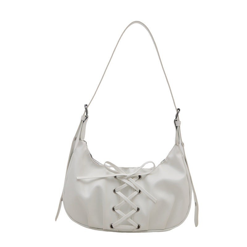 Stylische Schnür-Schultertasche