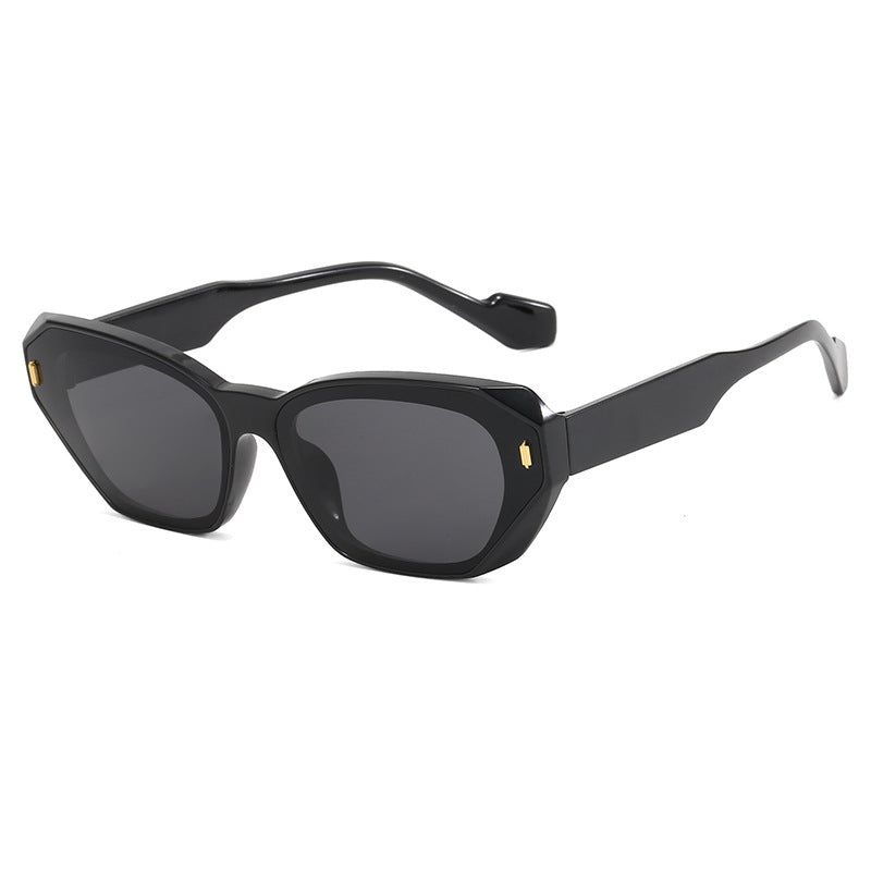 Damen geometrische Designer-Sonnenbrille mit markantem Rahmen Karnz
