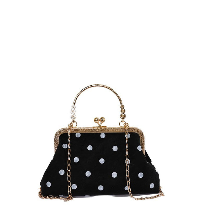 WoVintage Elegante Polka Dot Abend-Clutch Karnz