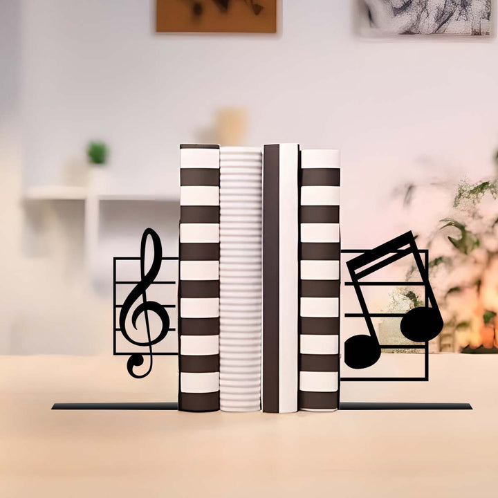 Musikalische Noten Buchstützen