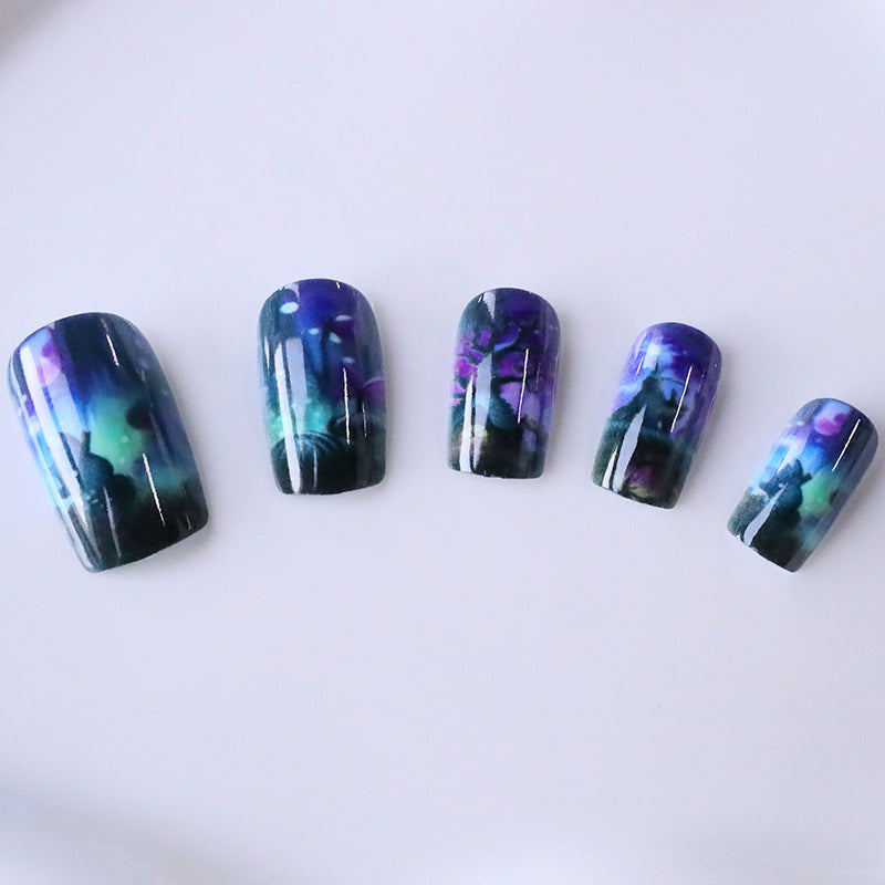 Fantasy-Landschaft-Nagelkunst Karnz