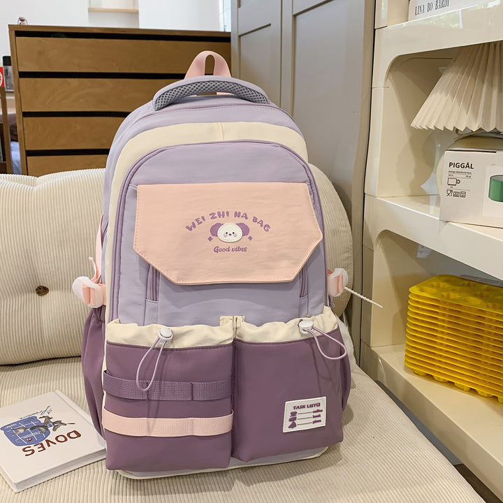 Verspielt Illustrierter Multi-Taschen Rucksack Karnz