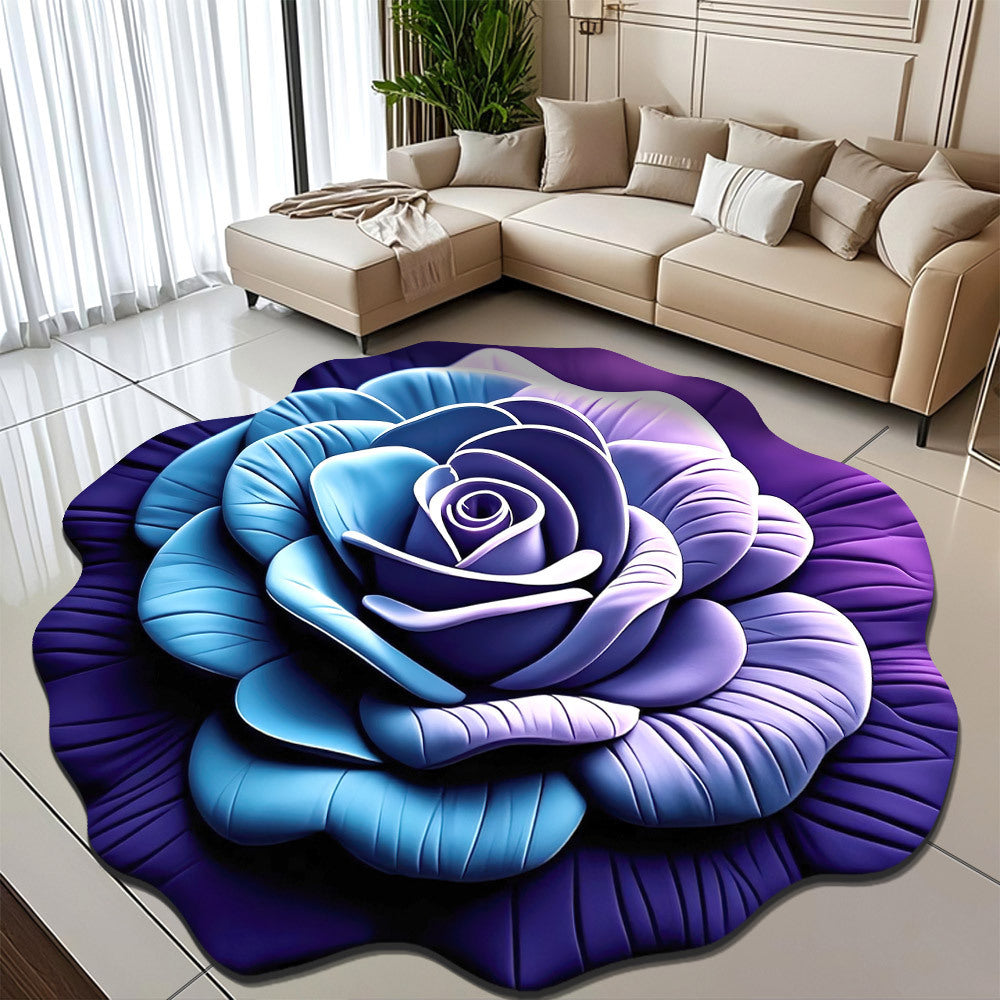 Floral-Themen Plüsch Bereichsteppich