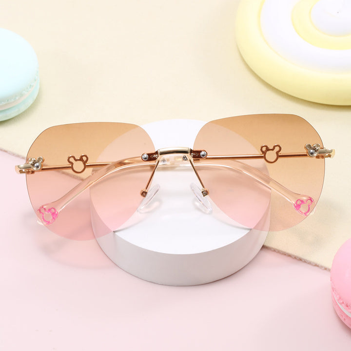 Damen leichte geometrische Sonnenbrille mit einzigartigem Rahmen und verspiegelten Gläsern Karnz