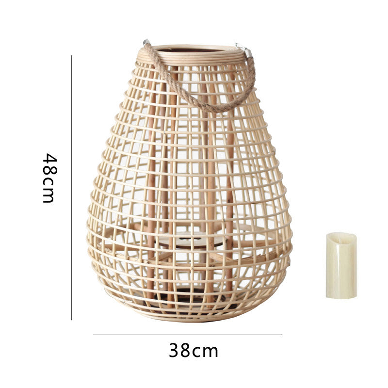 Dekorativer Rattan-Laterne mit Tragegriff Karnz