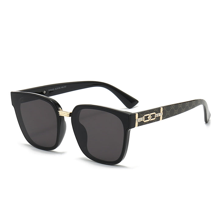 Damen Designer-Sonnenbrille mit luxuriösem Rahmen und angesagtem Schmuckdetail Karnz