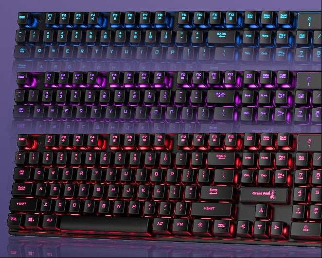 Gaming-Tastatur mit anpassbarem RGB-Beleuchtung Karnz