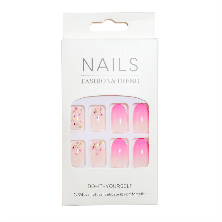DIY Press-On Nail Art Set mit Blumendesign Karnz