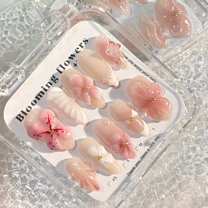Dekoratives Floral Press-On Nagelkunst Set Karnz 1788495790