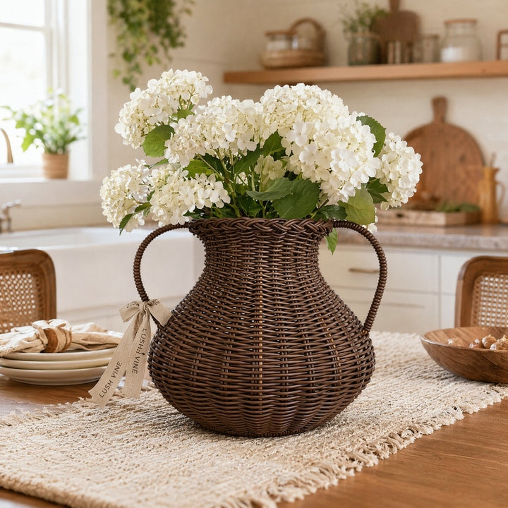 Deko-Vase Aus Rattan Karnz