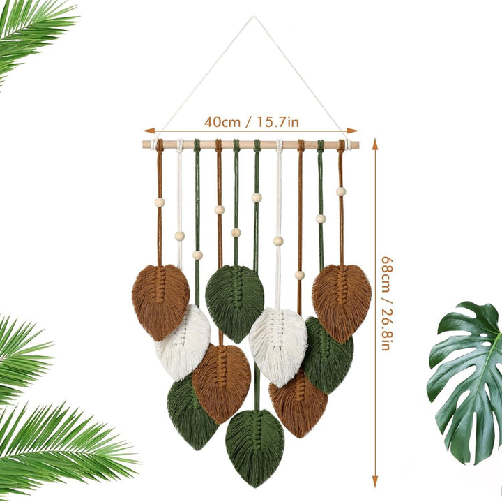 Macrame Blatt Wandbehang Dekor Karnz 1788942676
