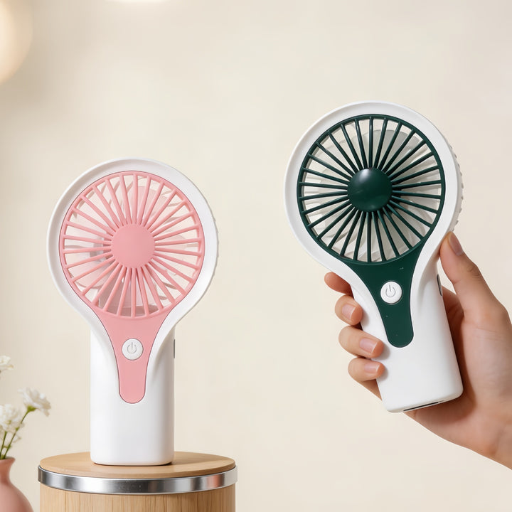 Damen Tragbarer USB Handventilator mit ergonomischem Griff und flexibler Neigetechnologie Karnz