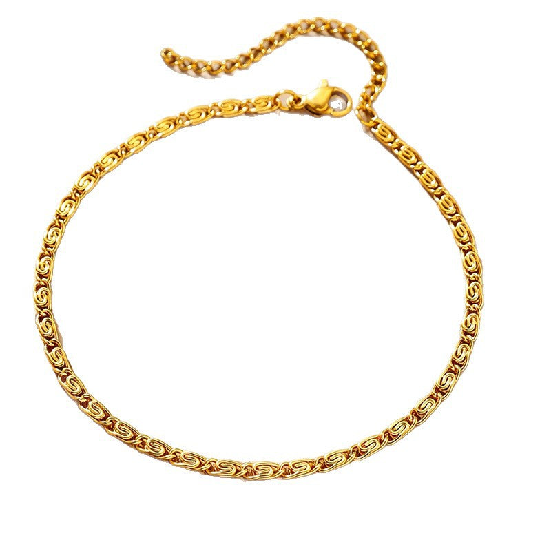 Woven Silberkette Armband Karnz