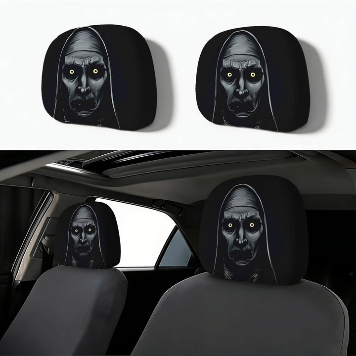 Auto-Kopfstützenbezug mit Retro-Horror-Motiv