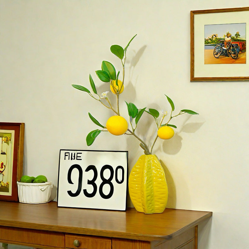 Heimdekoration Dekorativer Zitronen-Vase