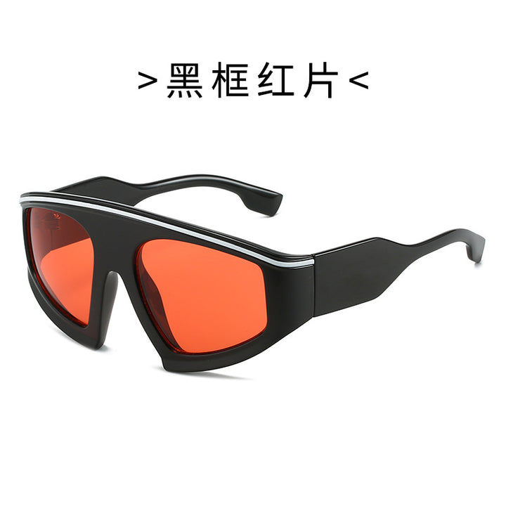 Damen Sportliche Sonnenbrille mit stylischem Rahmen und großen Linsen Karnz