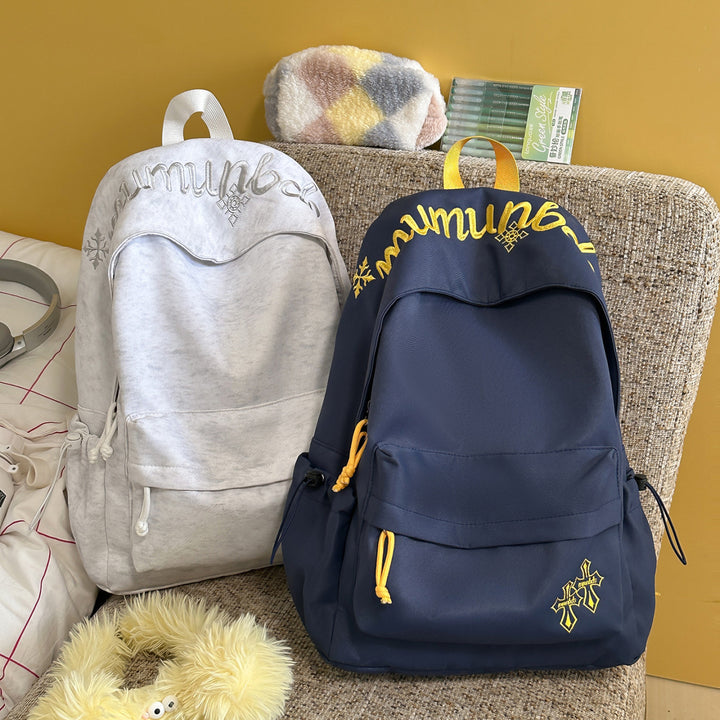 Lässiger bestickter Kordelzug-Rucksack Karnz