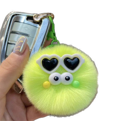 Süßer pelziger Pom Pom Schlüsselanhänger Karnz