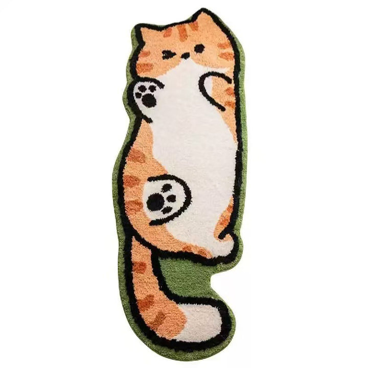 Süße katzenförmige Badematte