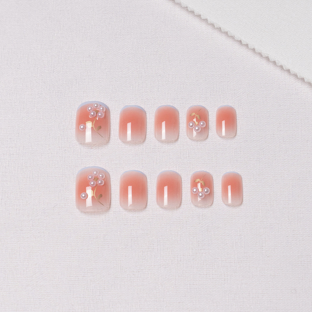 Floral Dekorative Press-On Nagelkunst